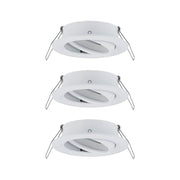 Recessed rings 3-piece Choose basic set, swiveling 50° white matt in a swiveling design, ideal for individual lighting design.