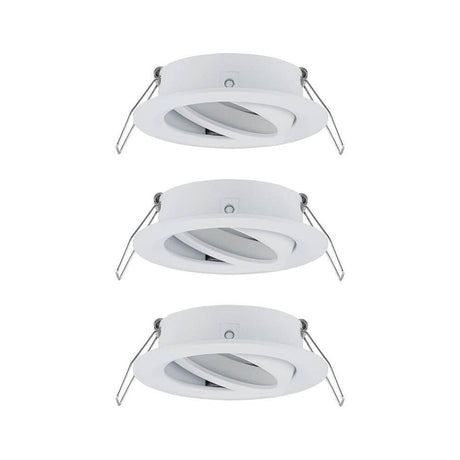 Recessed rings 3-piece Choose basic set, swiveling 50° white matt in a swiveling design, ideal for individual lighting design.