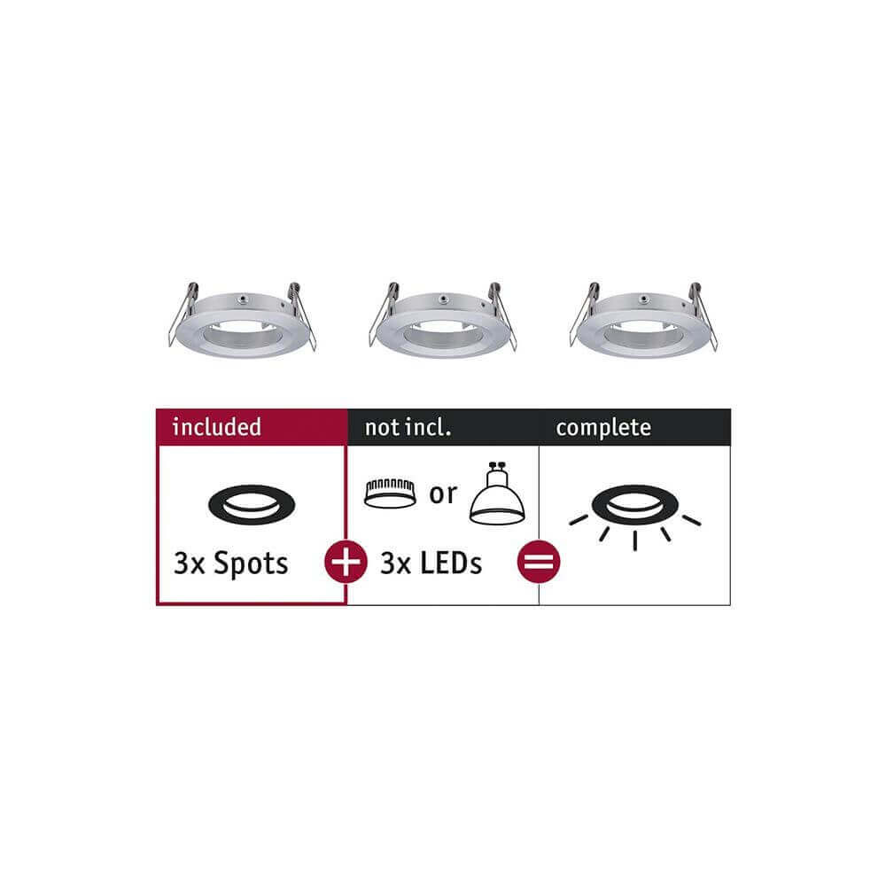 Einbauringe 3er Basis-Set Choose Starr Alu-Gedreht