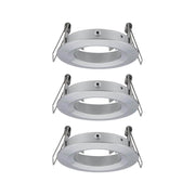 Anneaux d'encastrement set de base 3 pièces Choose rigide en aluminium tourné - set avec trois anneaux d'encastrement rigides, tournés en aluminium, pour sources lumineuses.