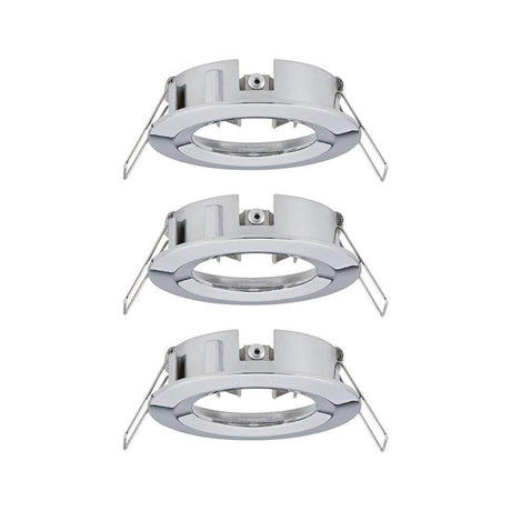 3er-Set Einbauringe Choose Basis-Set Starr Chrom - Chrom Einbauringe für verschiedene Leuchtmittel, feuchtraumgeeignet.