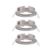 3er Set Einbauringe Choose Basis-Set starr Eisen-Gebürstet in Edelstahloptik, geeignet für individuelle Lichtgestaltung.