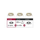 3er Set Einbauringe Choose Basis-Set starr Messing-Gebürstet mit 3 Spots und 3 LEDs zur Kombination