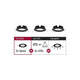 3er-Set Einbauringe Choose Basis-Set Starr Schwarz-Matt - Einbauleuchten mit 3 Spots und LED-Anforderungen