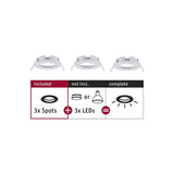 Mounting rings Choose 3-piece basic set rigid white-matt