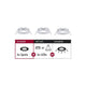 Einbauringe Choose 3er Basis-Set starr Weiß-Matt mit 3 Spots und 3 LEDs, ideal zum Kombinieren.