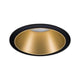 Einbauleuchte Cole Rund Dimmbar Schwarz-Matt, Gold - elegante Deckenleuchte in Schwarz und goldener Oberfläche.