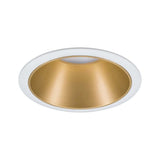 Einstellbare Einbauleuchte Cole in Weiß-Matt mit goldener Innenseite, blendfreies Licht für jeden Raum.