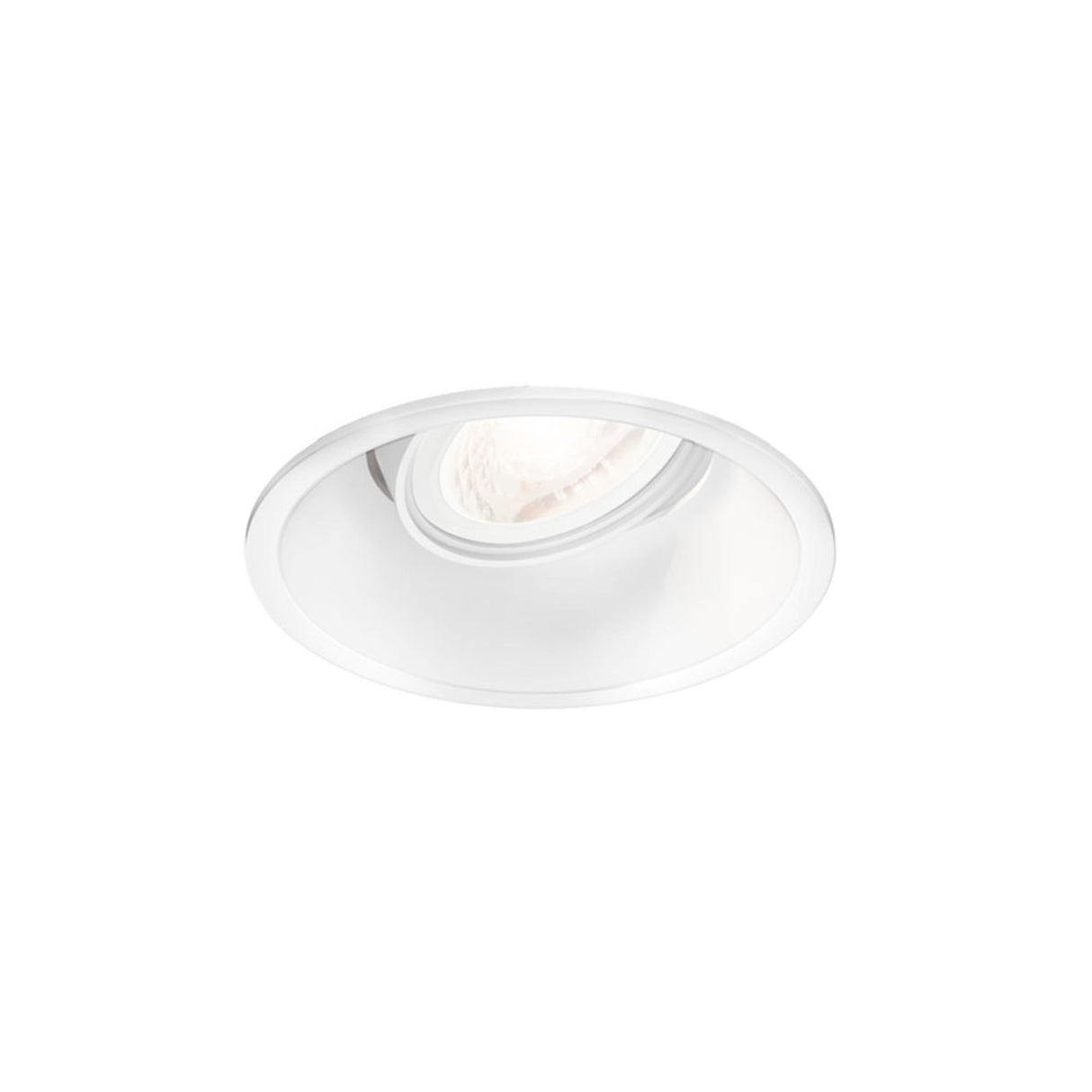 Wever & Ducré LED-Einbauleuchte Deep Adjust petit 1.0 LED in elegantem Weiß mit verstellbarem Spot.