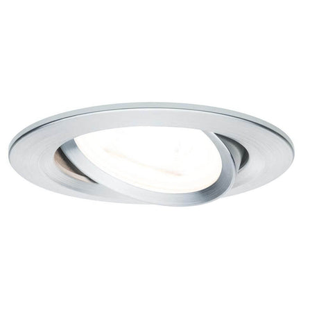 Recessed light Nova IP23 round aluminium GU10 - modern recessed spotlight for living spaces and eaves.