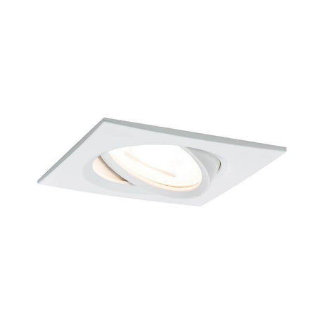 Einbauleuchte Nova eckig schwenkbar LED 3-stepdim 1x6,5W GU10 Weiß in modernem Design.