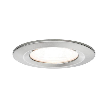 Recessed light Nova round fixed LED IP44 3-stepdim 1x6,5W GU10 Alu Zin - modern design, warm white ambiance.