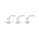 Einbauleuchten-Base Coin LED schwenkbar 3-stepdim 3x5W Weiß, drei weiße Einbaustrahler aus Metall.