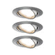 Einbauleuchten-Base Coin LED schwenkbar 3x5W 51mm in dekorativem Metalldesign.