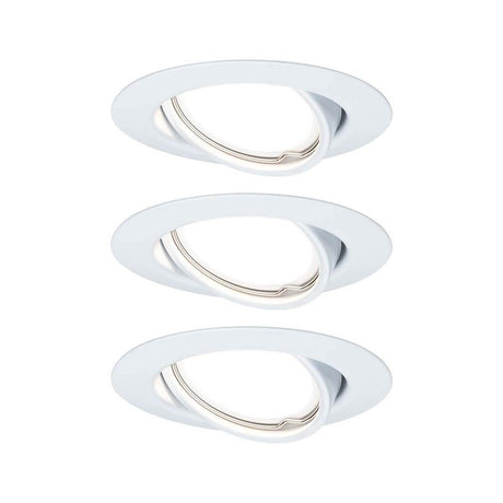 Recessed lights-Base round adjustable LED 3-stepdim 3x5W GU10 white with three adjustable recessed spotlights in a white design