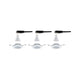 Einbauleuchten-Base rund schwenkbar LED 3-stepdim 3x5W GU10 Weiß im Set von drei Einbaustrahlern.