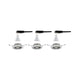 Einbauleuchten-Base rund schwenkbar LED 3x5W GU10 51mm, Set von drei hochwertigen Einbaustrahlern aus Metall.