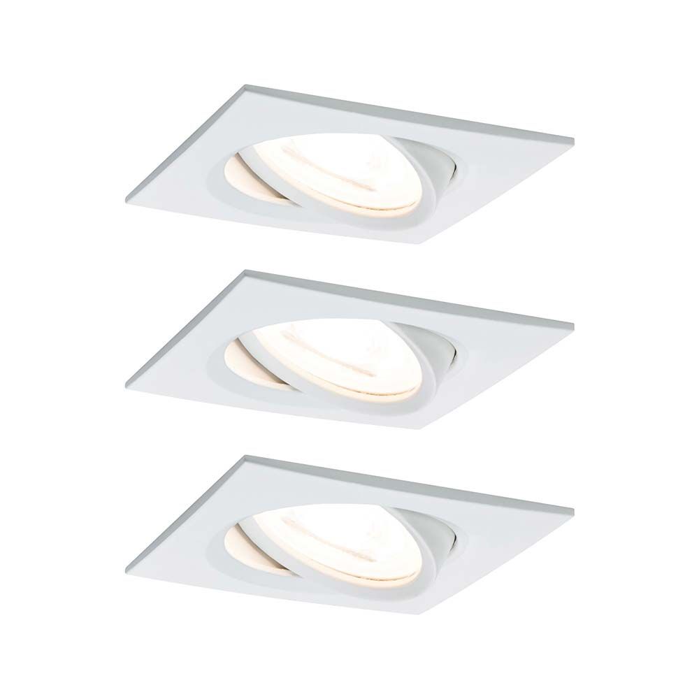 Juego de lámparas empotradas Nova angular LED 3-stepdim 3x6.5W Blanco