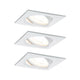 Einbauleuchten-Set Nova eckig schwenkbar LED 3x6,5W 2700K GU10 Weiß - moderne LED Einbauspots in Weiß.