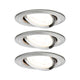 Einbauleuchten-Set Nova rund, schwenkbar, LED 3-stepdim, GU10, warmweißes Licht, modernes Design.