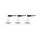 Einbauleuchten-Set Nova rund LED 3stepdim 3x6,5W GU10 Weiß - moderne Einbauspots mit warmweißem Licht.