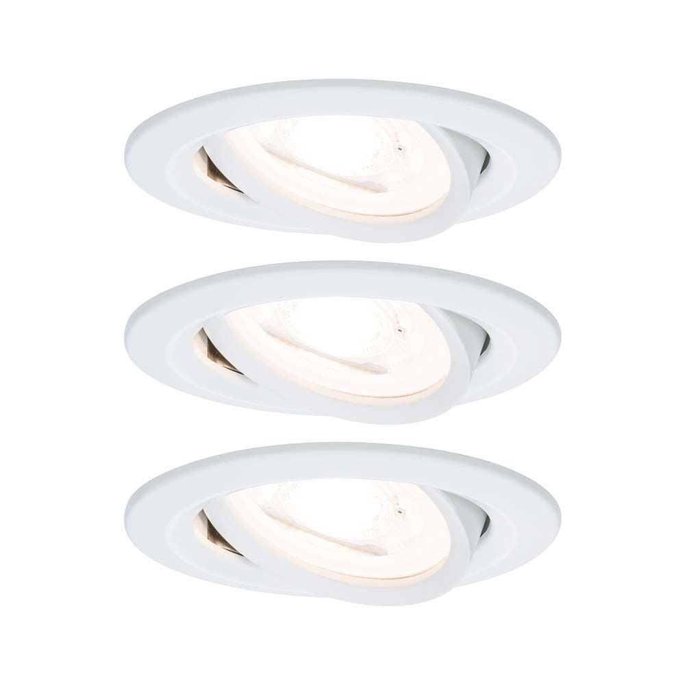 Juego de luces empotradas Nova round LED 3stepdim 3x6,5W GU10 Blanco