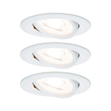 Juego de luces empotradas Nova round LED 3stepdim 3x6,5W GU10 Blanco