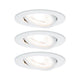 Einbauleuchten-Set Nova rund LED 3stepdim 3x6,5W GU10 Weiß mit warmweißem Licht für stimmungsvolles Ambiente.