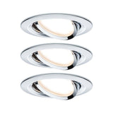 Einbauleuchten-Set Nova rund schwenkbar LED 3stepdim 3x6,5W GU10 Chrom