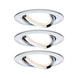 Inserisci set di luce NOVA rotonda LED girevole 3x6.5W 2700K GU10 Chrom