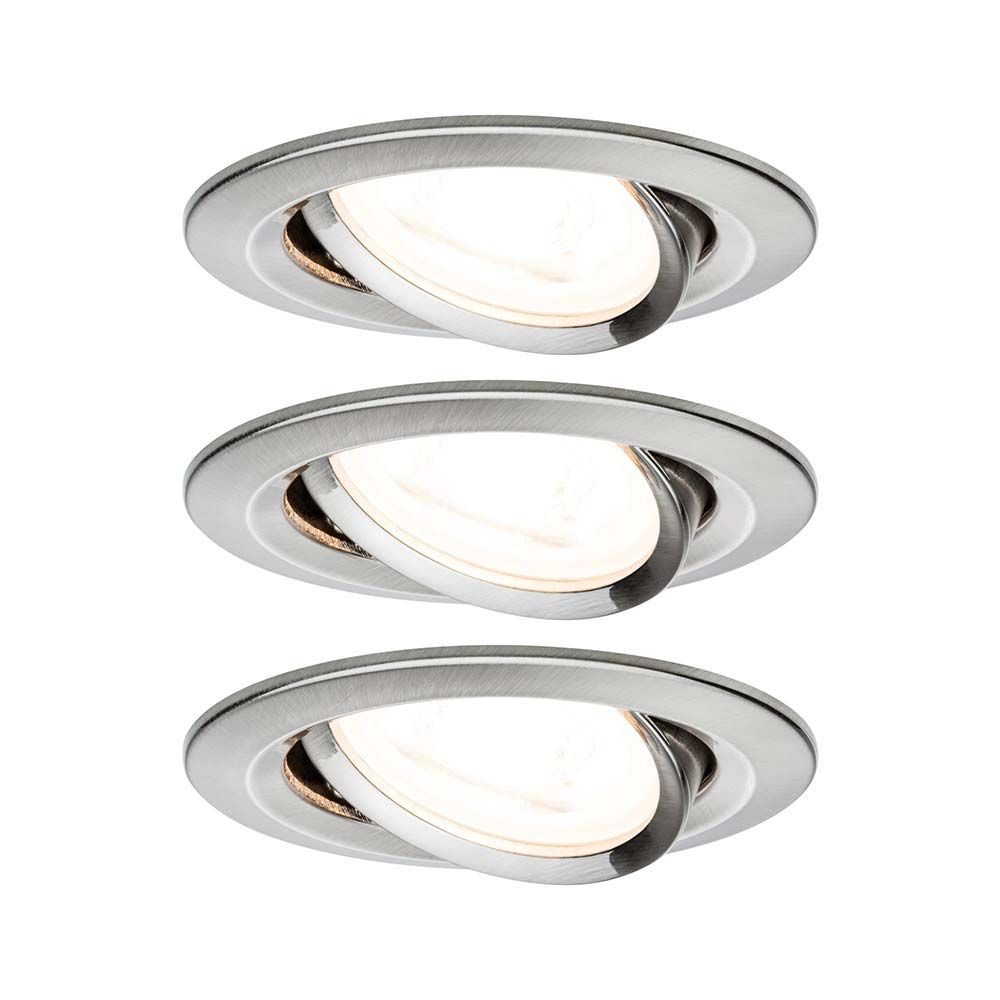 Juego de lámparas empotradas Nova LED redondas orientables 3x6,5W 2700K GU10