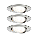 Juego de lámparas empotradas Nova LED redondas orientables 3x6,5W 2700K GU10