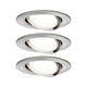 Einbauleuchten-Set Nova rund schwenkbar LED 3x6,5W 2700K GU10 mit drei modernen Einbauspots in edlem Design.