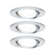 Einbauleuchten-Set Nova rund schwenkbar LED 3x6,5W 2700K GU10 mit modernem Design und warmweißem Licht.
