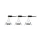 LED Einbauleuchten-Set Nova rund starr IP44 Stufendimmer GU10 Alu im Set mit modernen Einbauringen.
