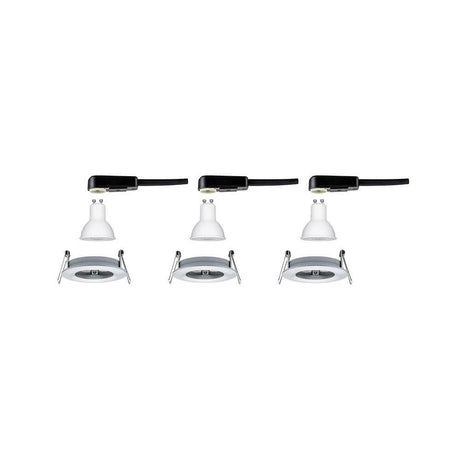Nova round fixed recessed light set LED IP44 3-stepdim 3x6.5W GU10 - modern and efficient for ambient lighting.