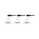 3er-Set LED Einbauleuchten-Set Nova rund starr IP44 3-stepdim Weiß in modernem Design