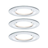 Juego de lámparas empotrables LED Nova Round Rigid IP44 GU10 cromo