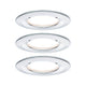 LED Einbauleuchten-Set Nova Rund Starr IP44 GU10 Chrom - modernes Design mit warmweißem Licht.