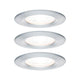 Einbauleuchten-Set Nova rund starr LED IP44 3-stepdim 3x6,5W GU10 - modernes Design mit warmweißem Licht.