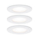 Einbauleuchten-Set Nova rund starr LED IP44 3x6,5W 2700K GU10 Weiß, 3er Set mit warmweißem Licht.