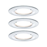 Sidurs Set Nova Round rigido LED IP44 3x6.5W 2700K GU10 Chrom
