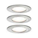 Juego de lámparas empotradas Nova redondas rígidas LED IP44 3x6,5W 2700K GU10