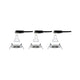 Einbauleuchten-Set Nova rund starr LED IP44 3x6,5W 2700K GU10 mit drei modernen Einbauspots