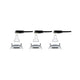 Einbauleuchten-Set Nova rund starr LED IP44 3x6,5W 2700K GU10 mit effizienter LED-Technologie.