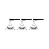 Sidurs Set Nova Round rigido LED IP44 3x6.5W 2700K GU10 Chrom