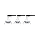 Einbauleuchten-Set Nova rund starr LED IP44 3x6,5W 2700K GU10 Chrom, 3er Set mit modernem Design und festem Einbau.