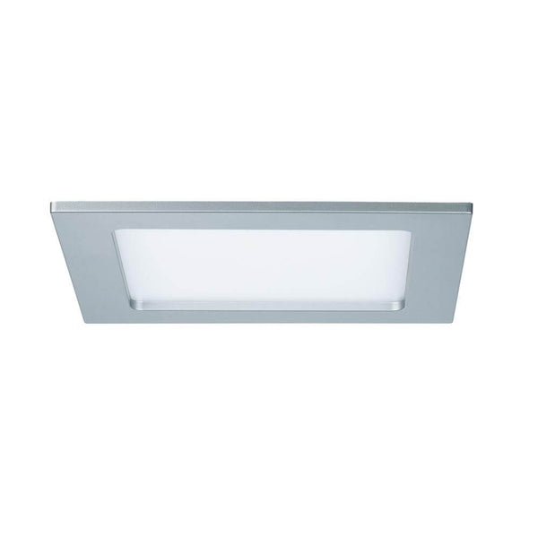 Einbaupanel LED eckig 12W 2700K IP44 - modernes, schlankes Design für gleichmäßige Beleuchtung in Feuchträumen.