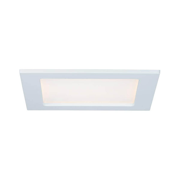 Einbaupanel LED eckig 12W 2700K Weiß IP44 in modernem Design, ideal für Feuchträume.