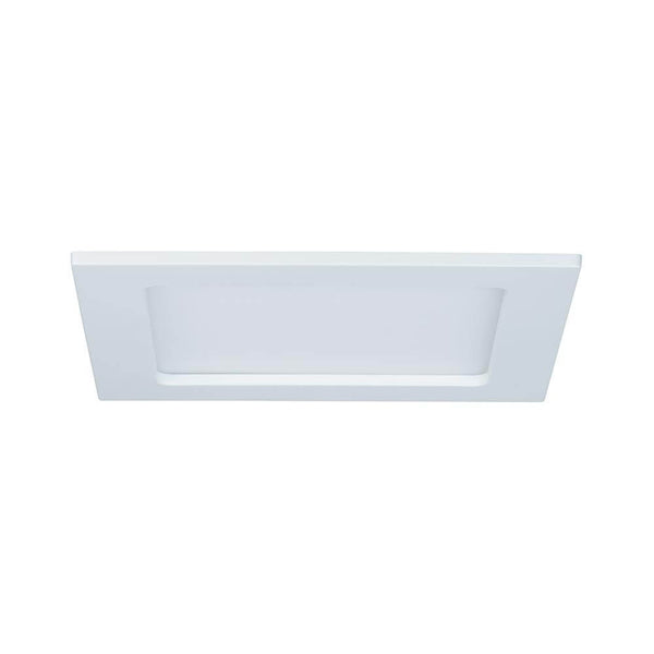 Einbaupanel LED eckig 12W 2700K Weiß IP44 für feuchte Räume mit blendfreier Ausleuchtung.